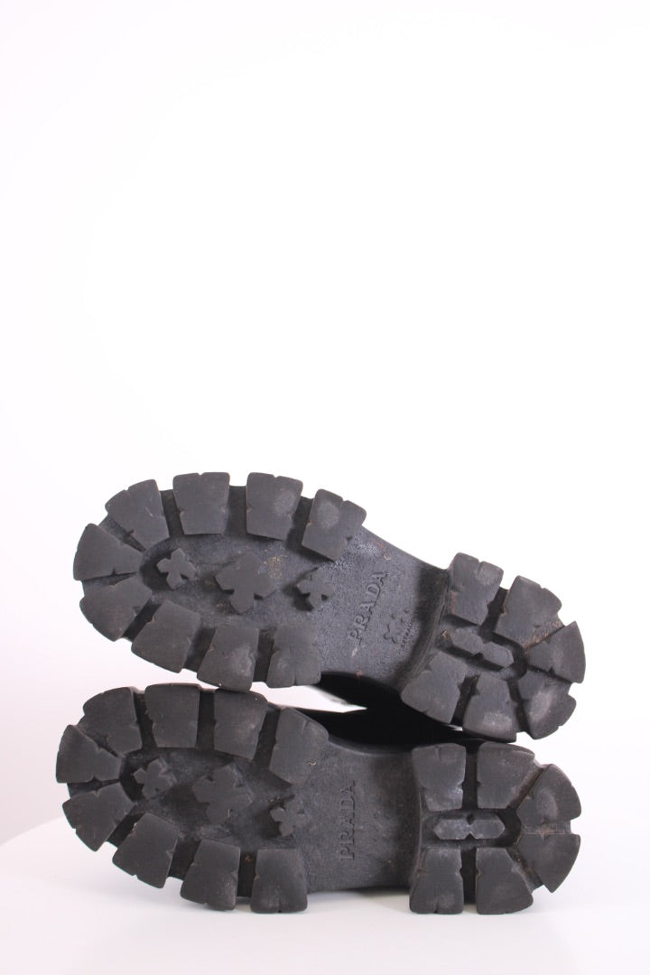 Prada Chunky Ankle Boots Black 36.5