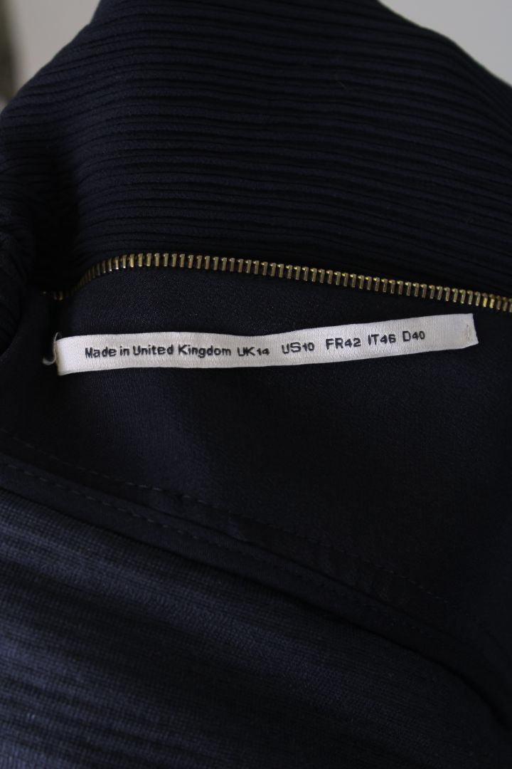 Roland Mouret S/S Pleated Top Black 14