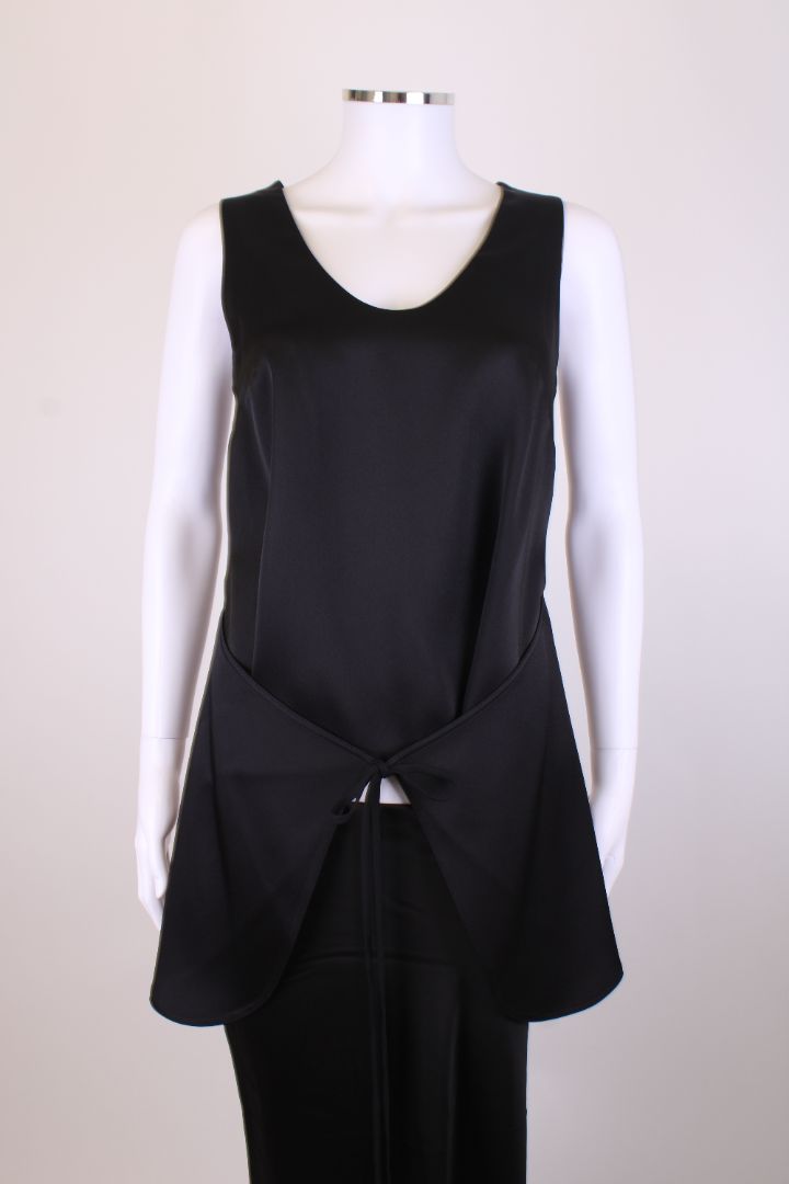 Rosetta Getty S/S Tie Front Blouse Black