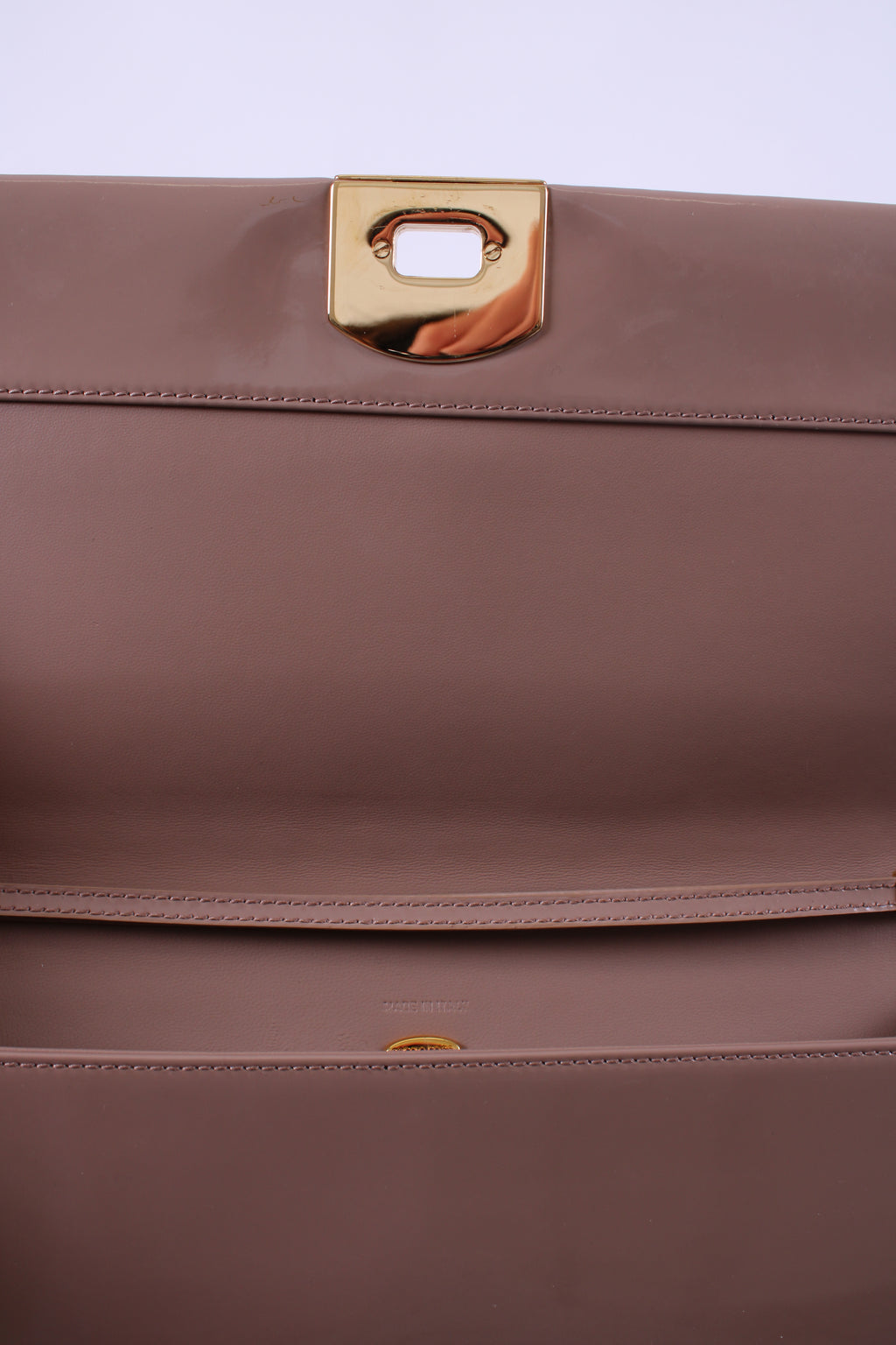 Sergio Rossi Patent Clutch Nude