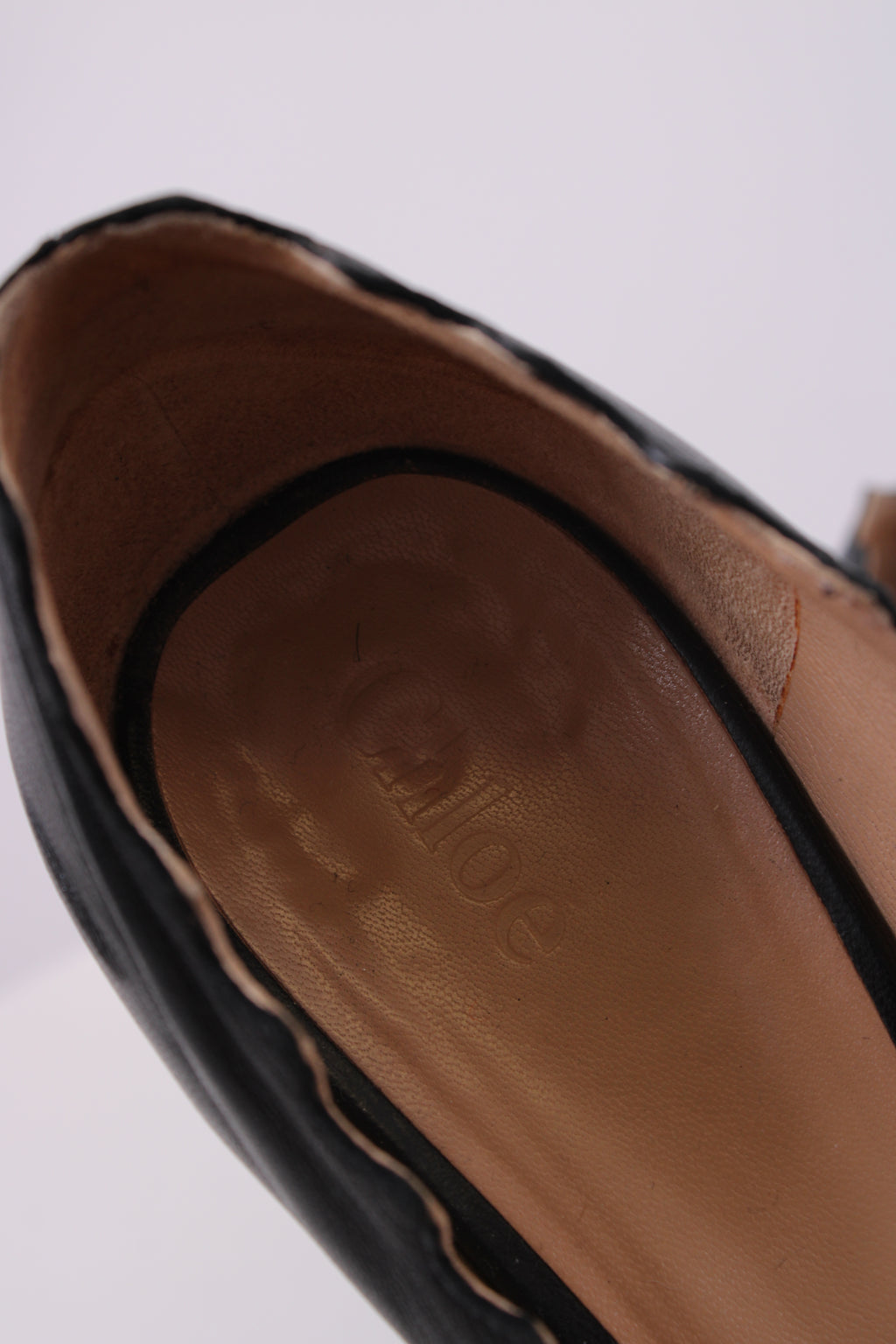 Chloe Scalloped Edge Heels Black 37.5