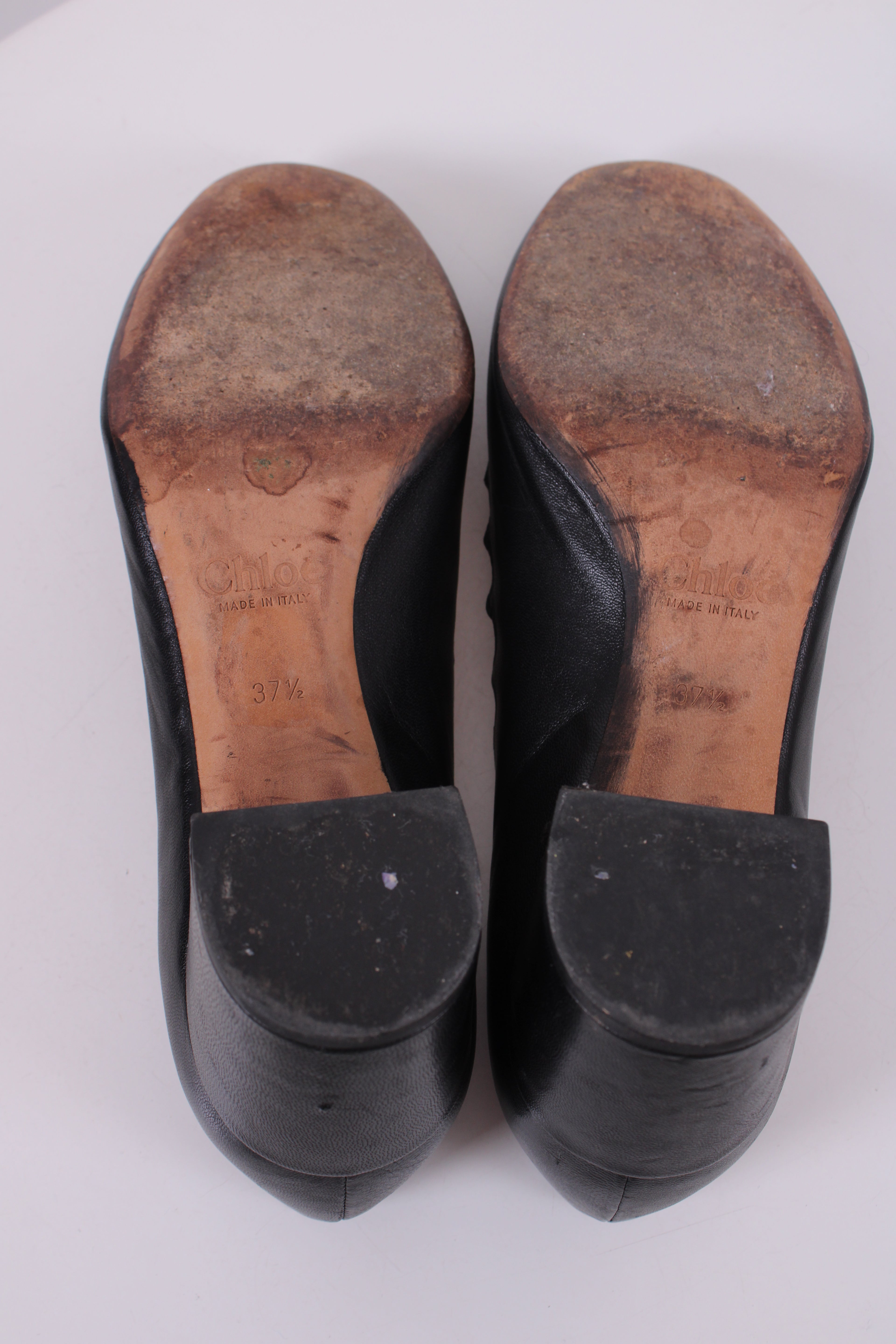 Chloe Scalloped Edge Heels Black 37.5