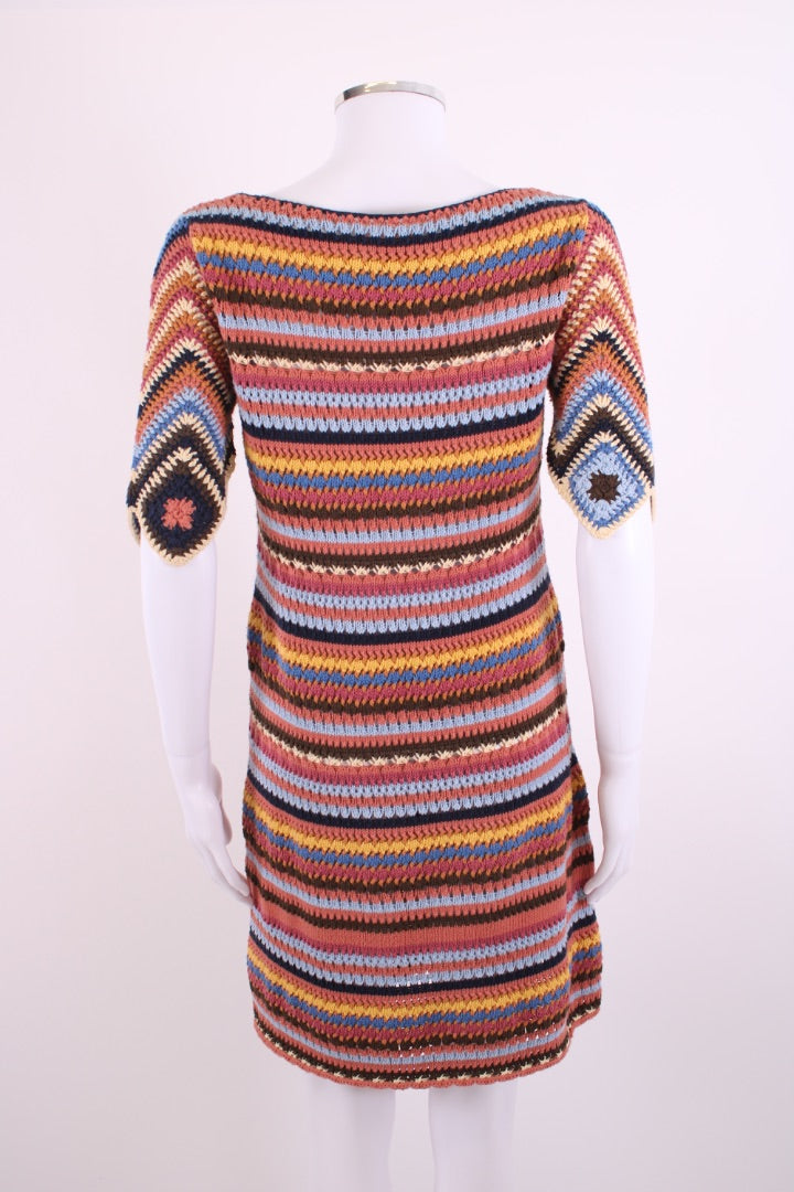See By Chloe S/S Crochet Dress Brown/ Blue M – Elite Preloved