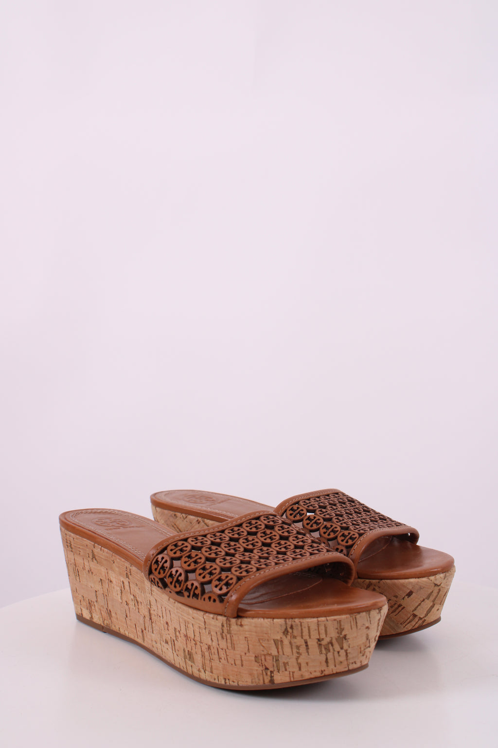 Tory Burch Flatform Cork Wedges Tan 37