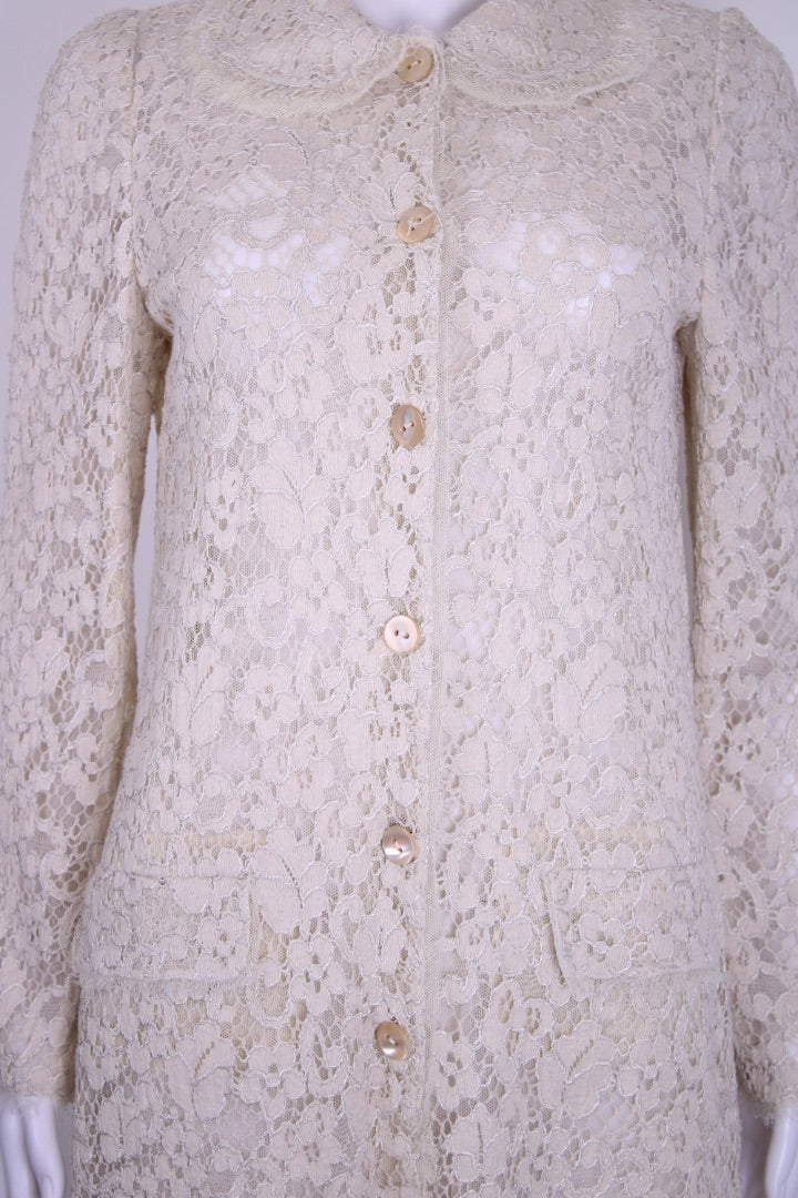Dolce & Gabbana L/S Lace Jacket Beige S