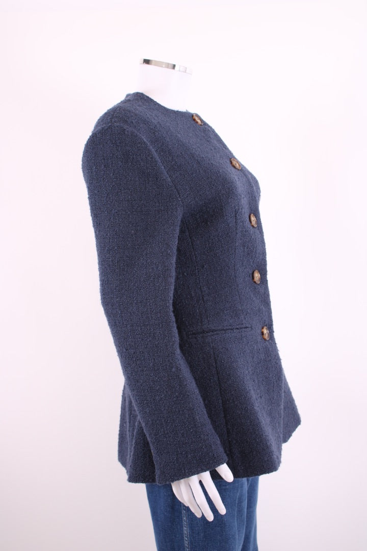 Malina Carol Fitted Boucle Jacket Navy S