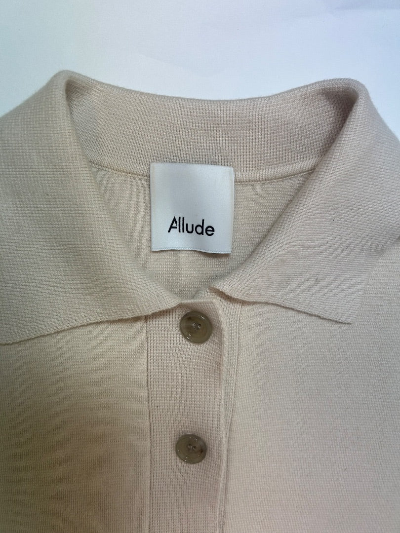 Allude S/S Knit Dress Cream M