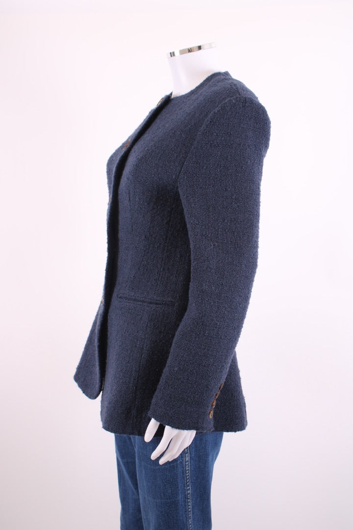Malina Carol Fitted Boucle Jacket Navy S