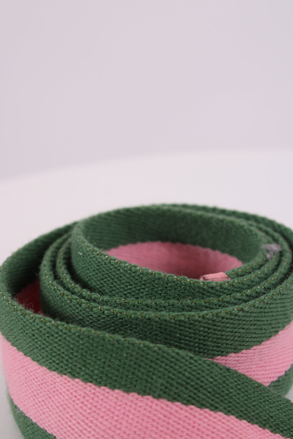 Gucci Stripe Bamboo Buckle Belt Green/ Pink 80.32
