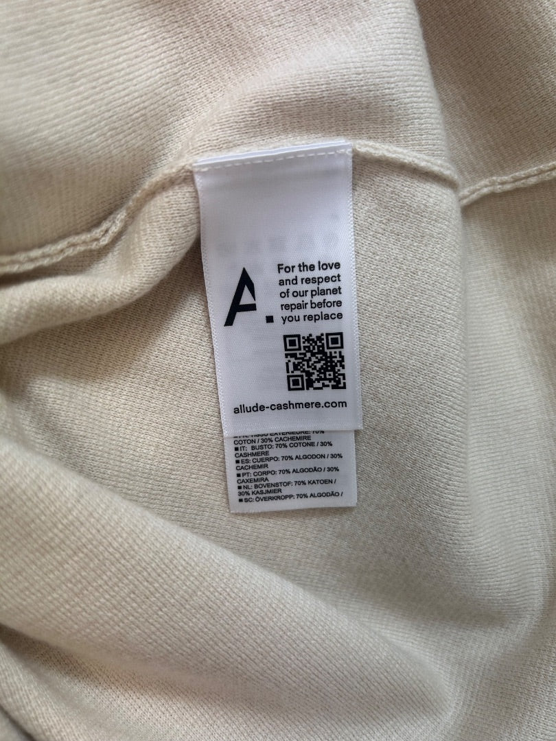 Allude S/S Knit Dress Cream M