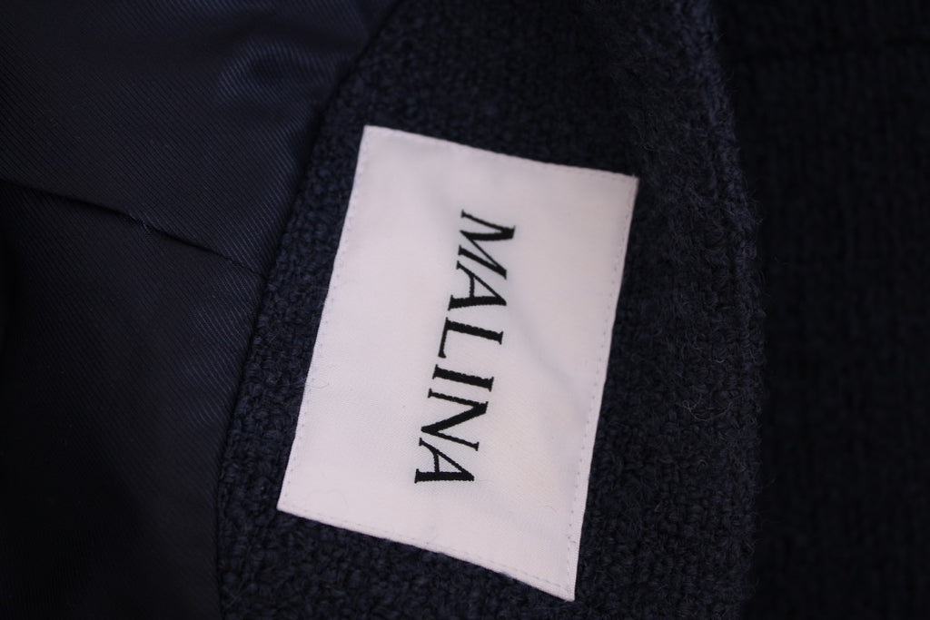 Malina Carol Fitted Boucle Jacket Navy S