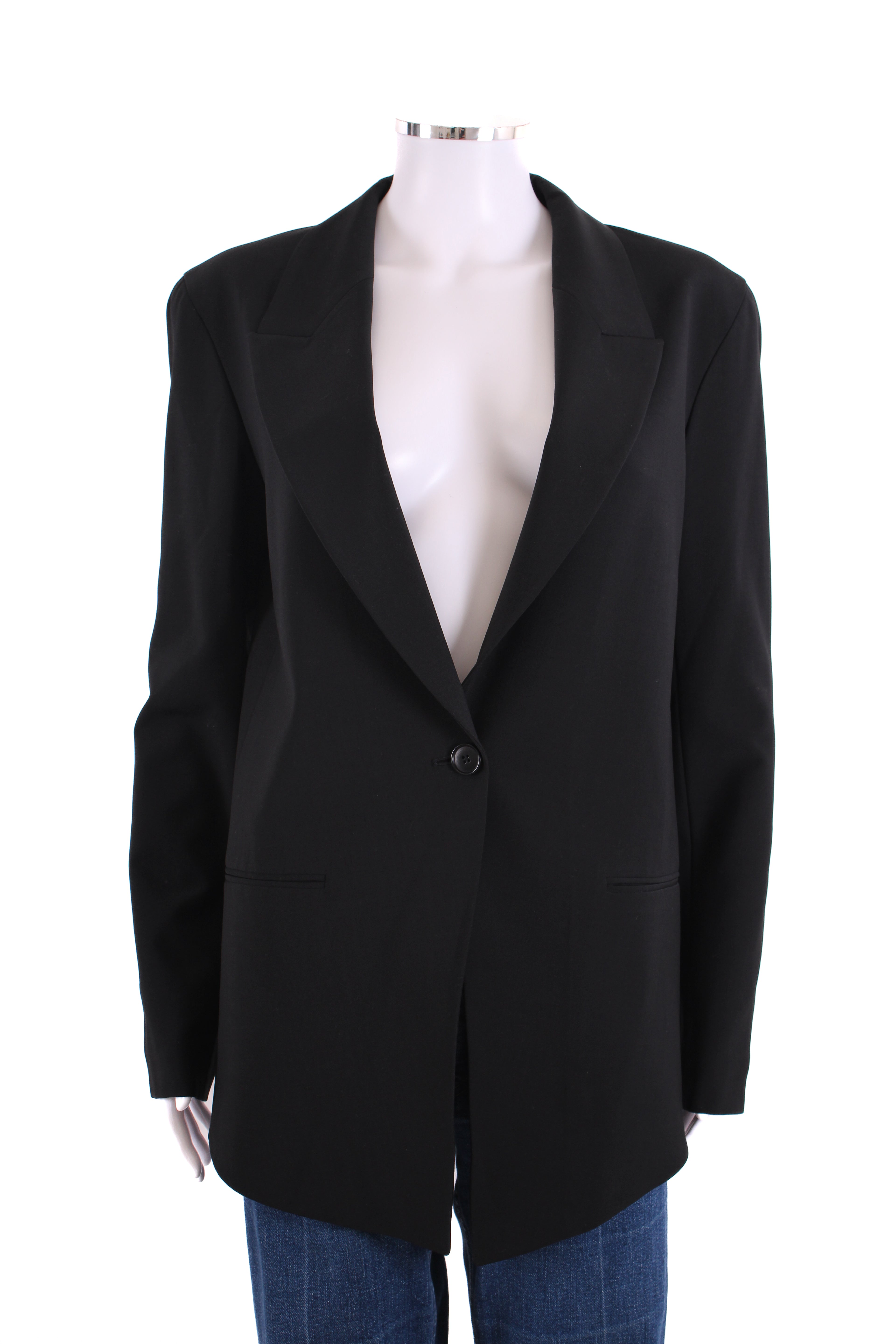 Saint Laurent Sequin Trim Blazer Black L