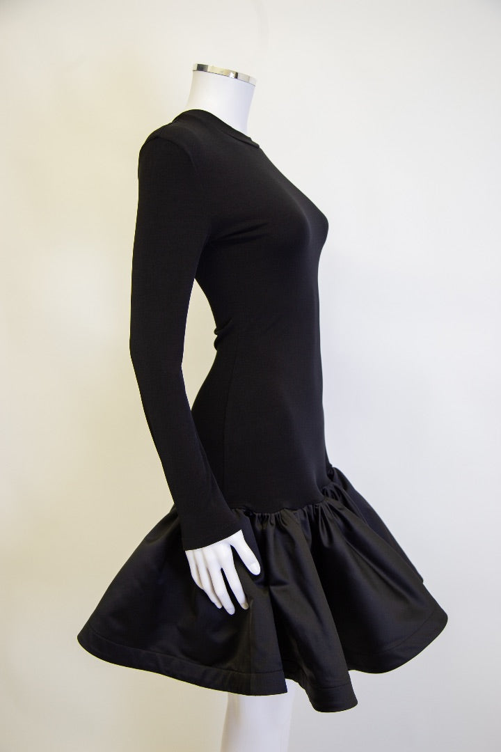 AZ Factory L/S Ruffle Hem Dress Black 8