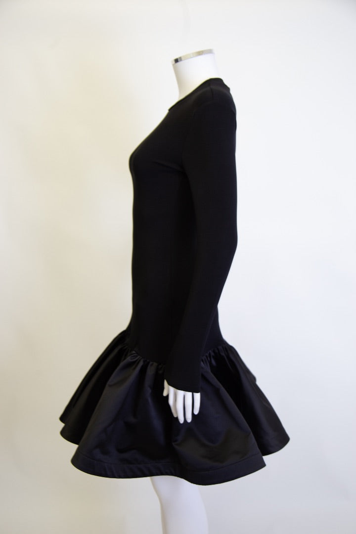 AZ Factory L/S Ruffle Hem Dress Black 8