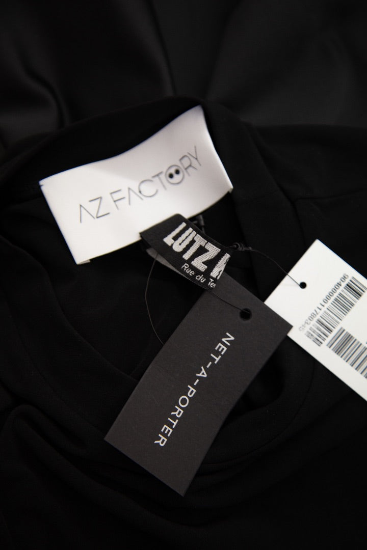 AZ Factory L/S Ruffle Hem Dress Black 8