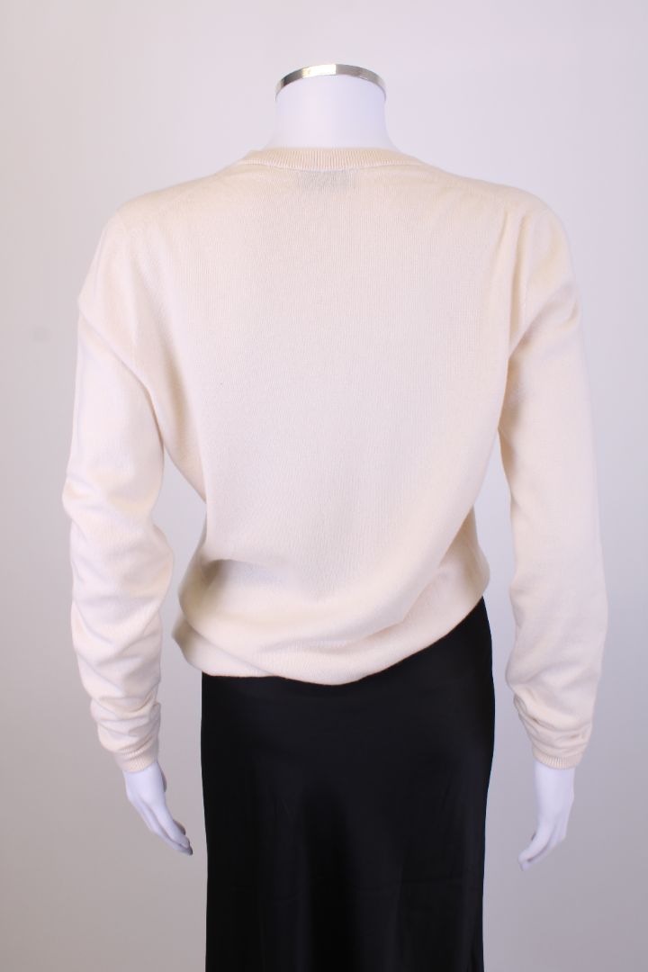 Falconeri L/S V Neck Cashmere Jumper Cream M