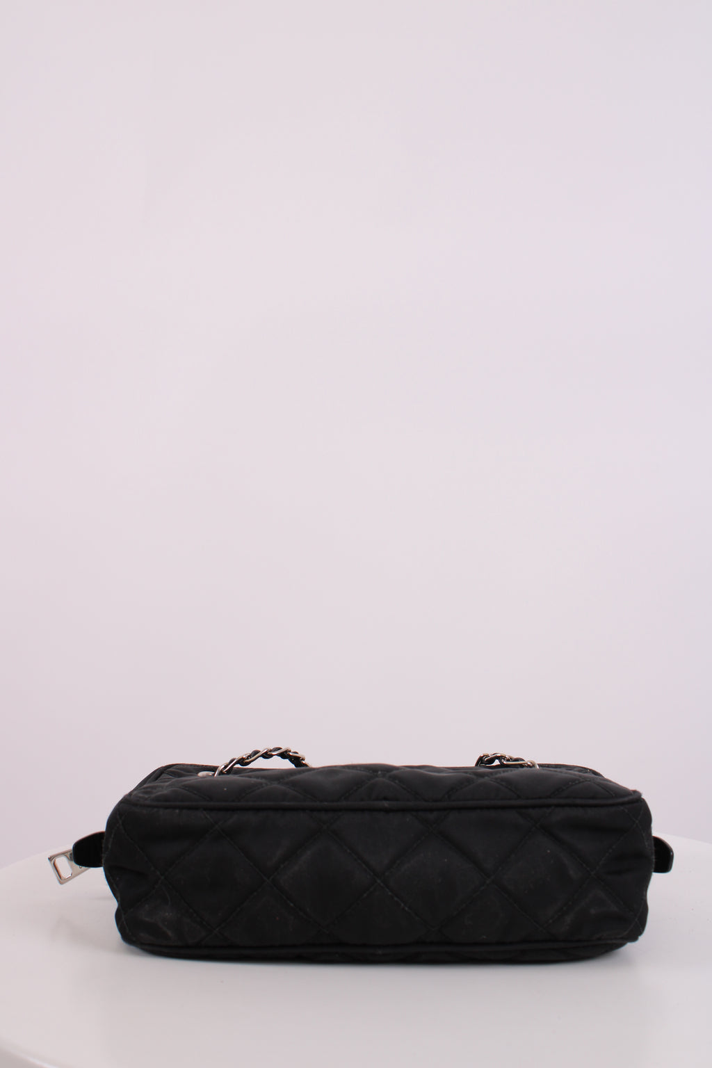 Prada Quilted Nylon Tessuto Shoulder Bag Medium Black