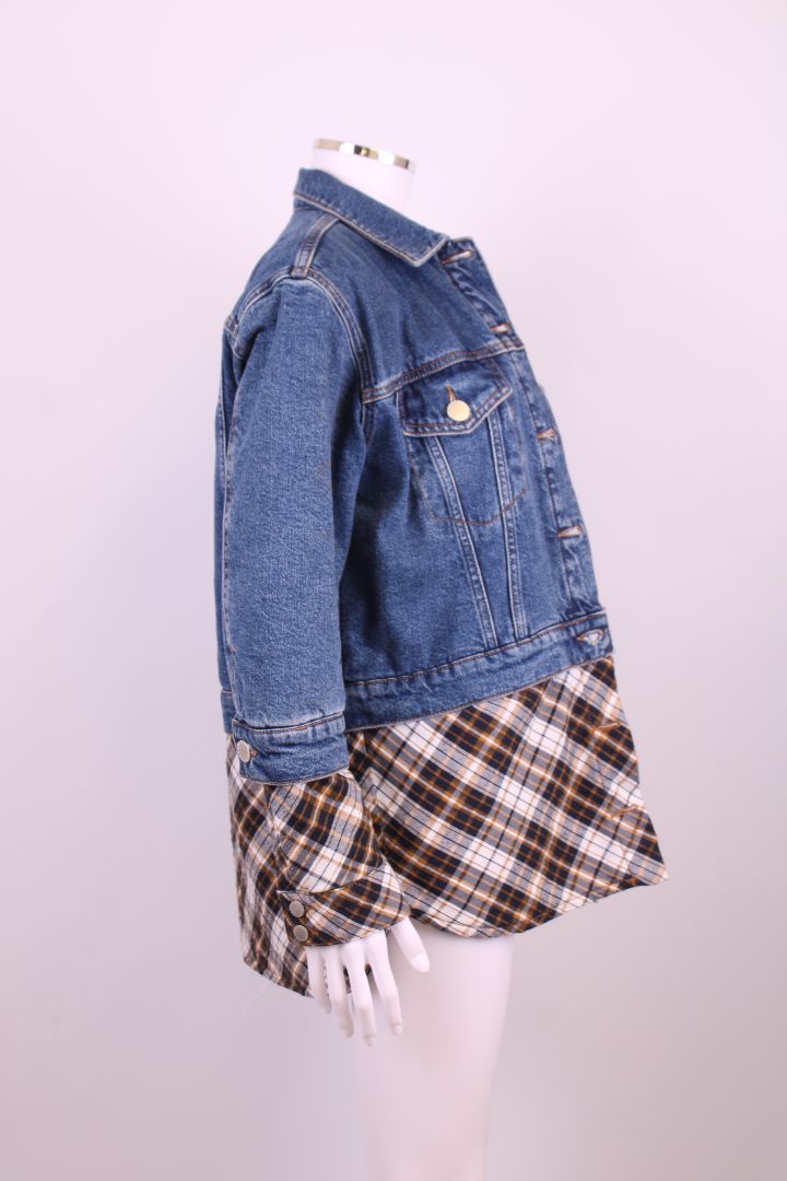 Maje Check Trim Jacket Denim 8