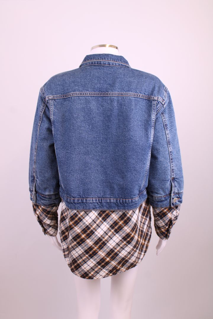 Maje Check Trim Jacket Denim 8