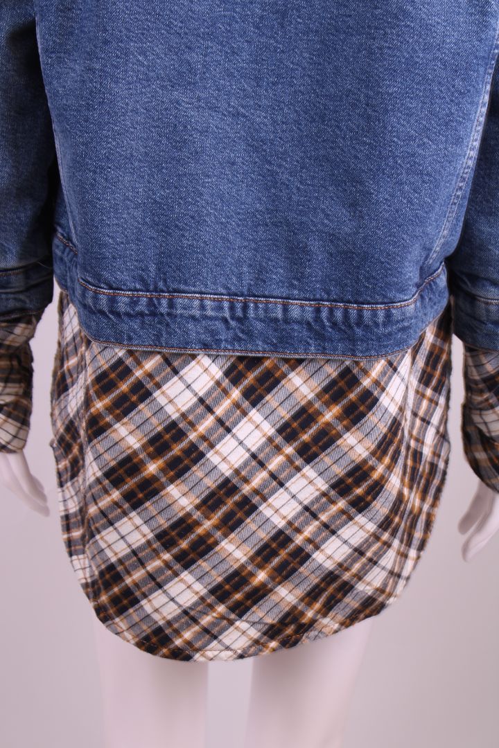 Maje Check Trim Jacket Denim 8