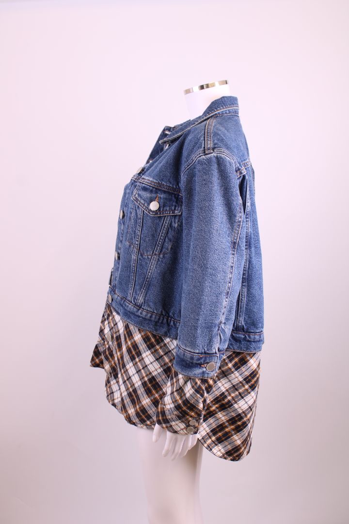 Maje Check Trim Jacket Denim 8