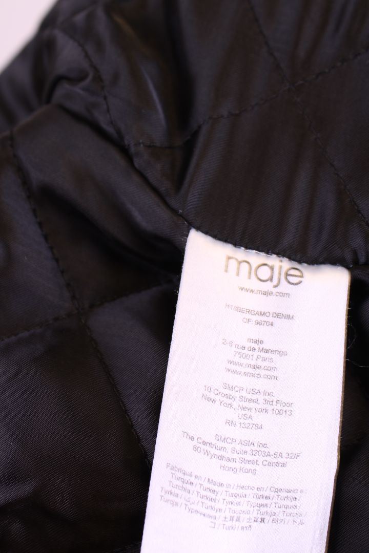 Maje Check Trim Jacket Denim 8