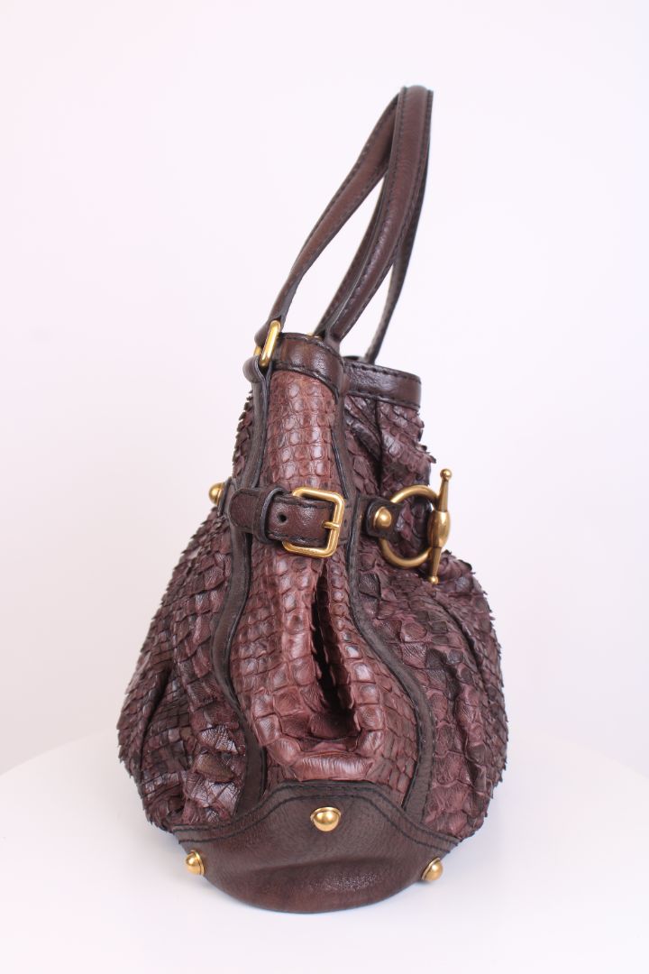 Gucci Jockey Hobo Aubergine