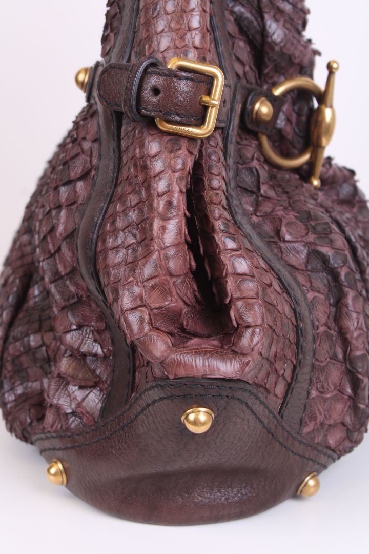 Gucci Jockey Hobo Aubergine