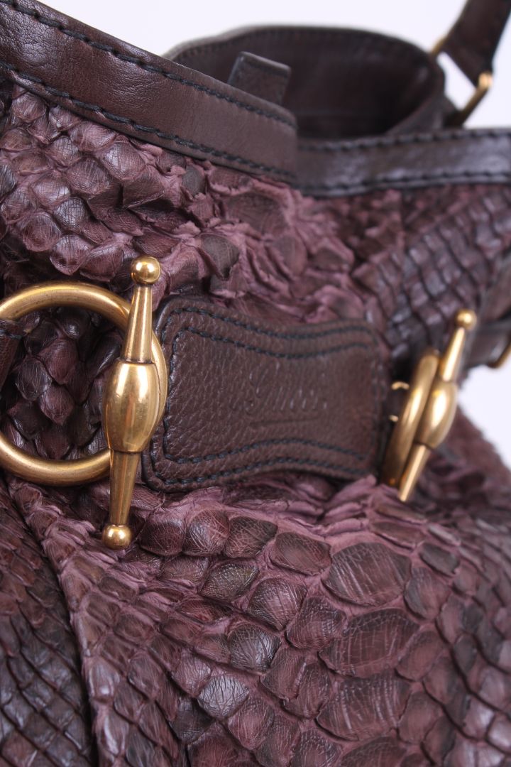 Gucci Jockey Hobo Aubergine