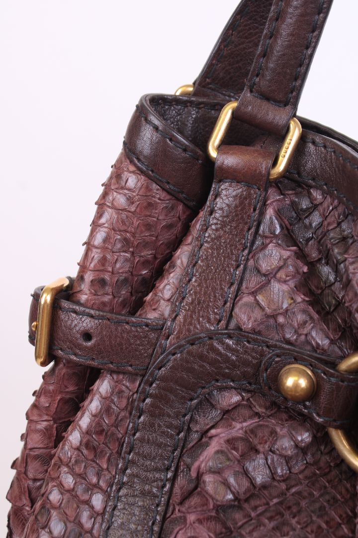 Gucci Jockey Hobo Aubergine