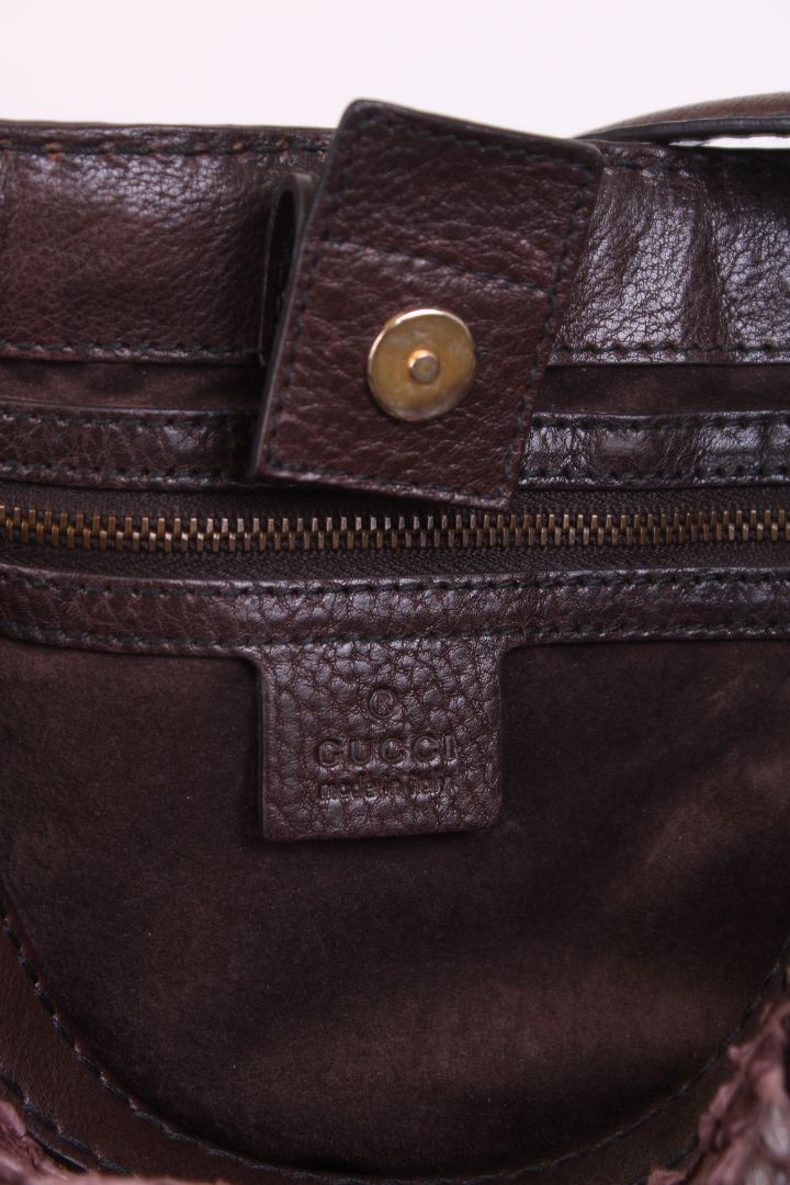 Gucci Jockey Hobo Aubergine