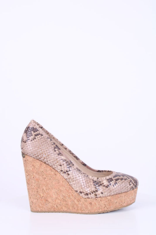 Jimmy Choo Snake print open toe wedges Snake Print 39