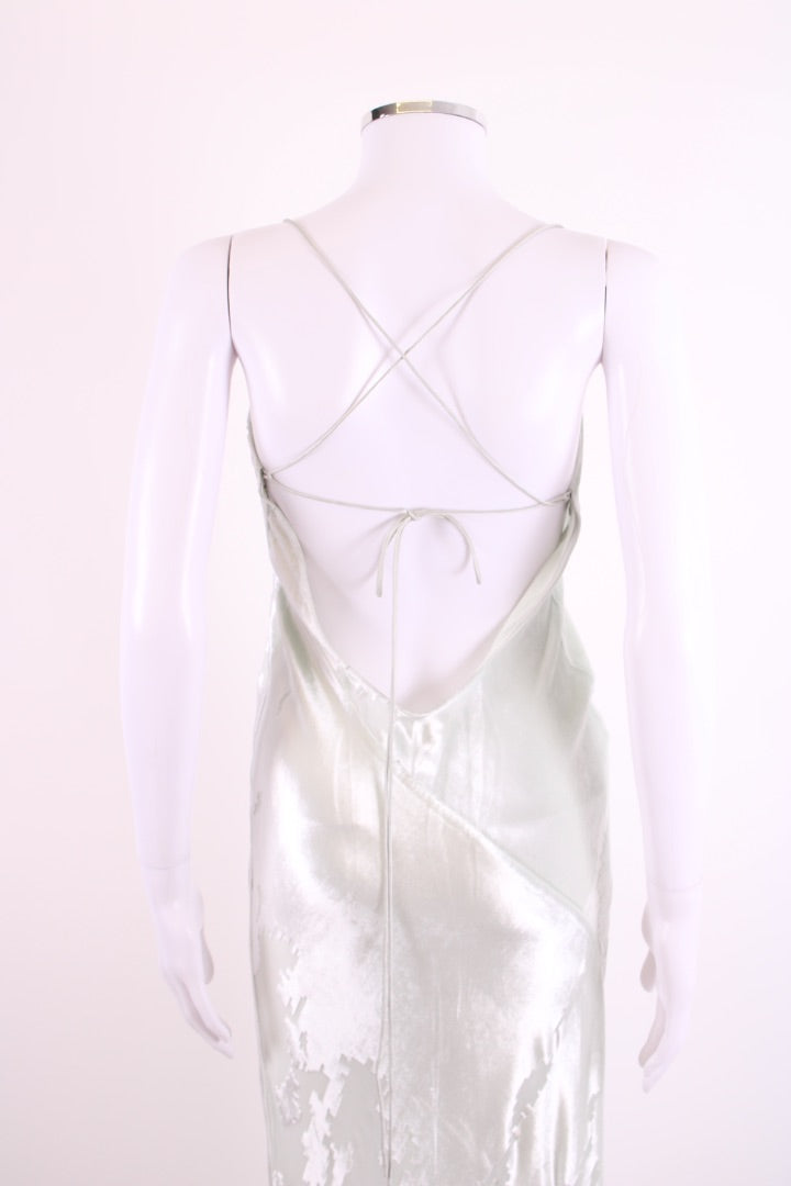 The Sei Slip Crushed Velvet Dress Mint S