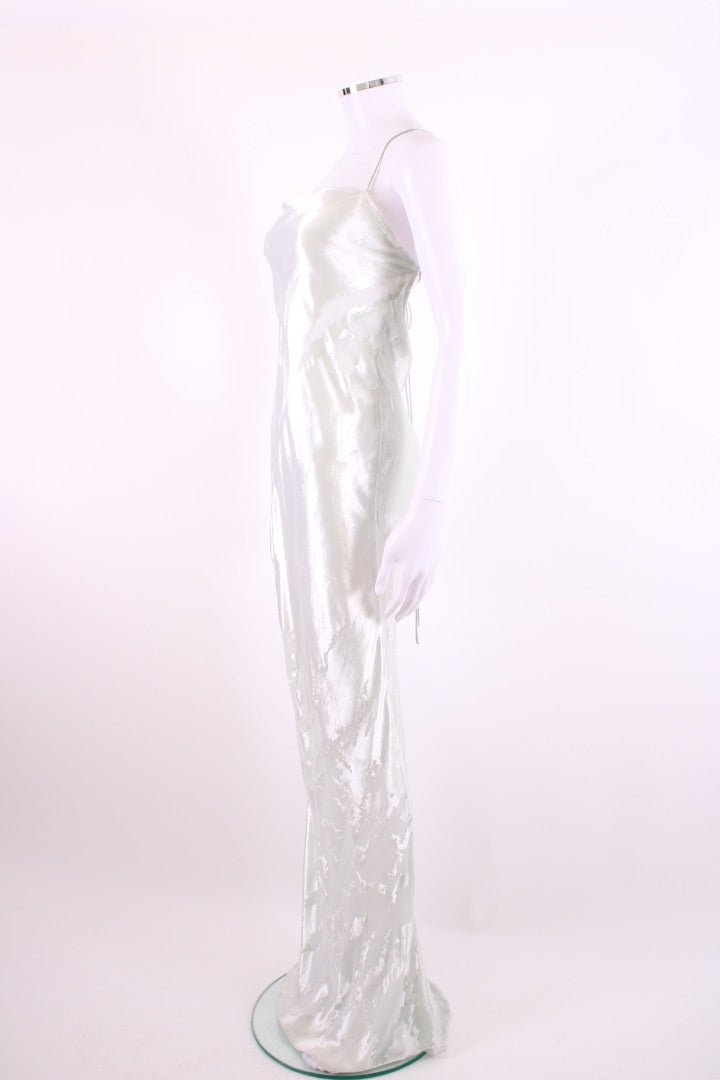 The Sei Slip Crushed Velvet Dress Mint S