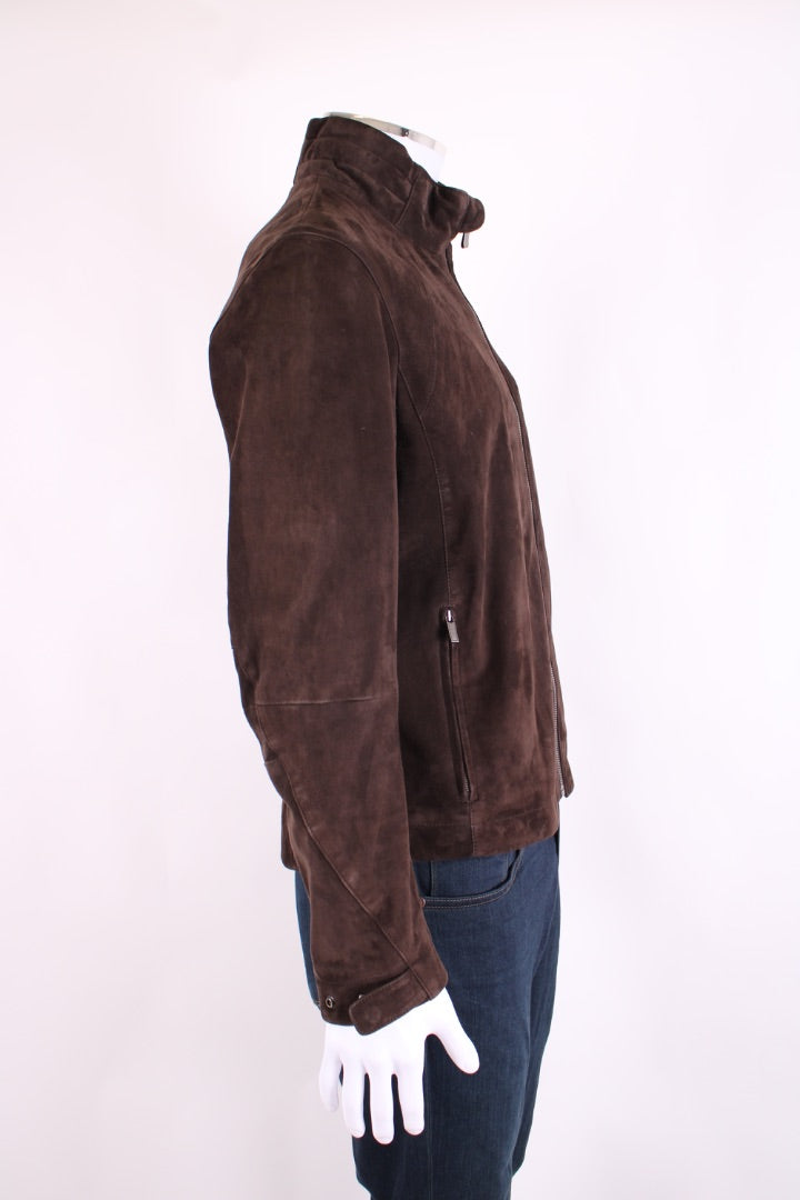 Zegna Sport Suede Jacket Brown M
