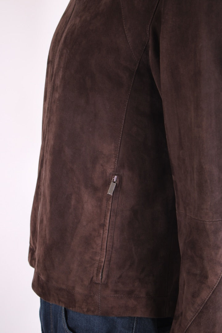 Zegna Sport Suede Jacket Brown M