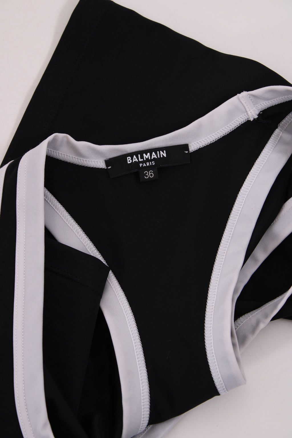 Balmain Racer Back Vest Black/White 36