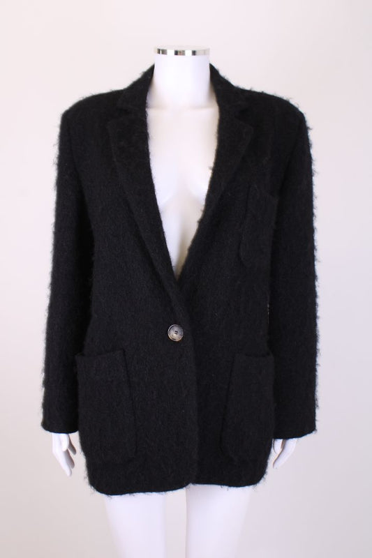 Isabel Marant Mohair Blazer Jacket Black 10