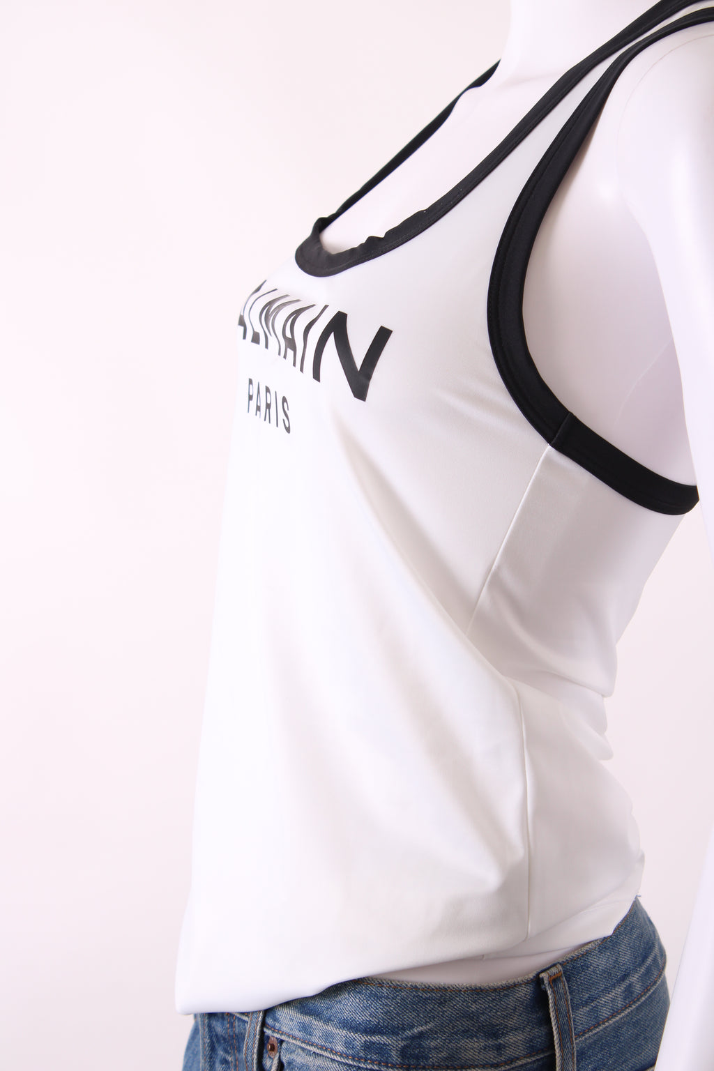 Balmain Racer Back Vest White 38