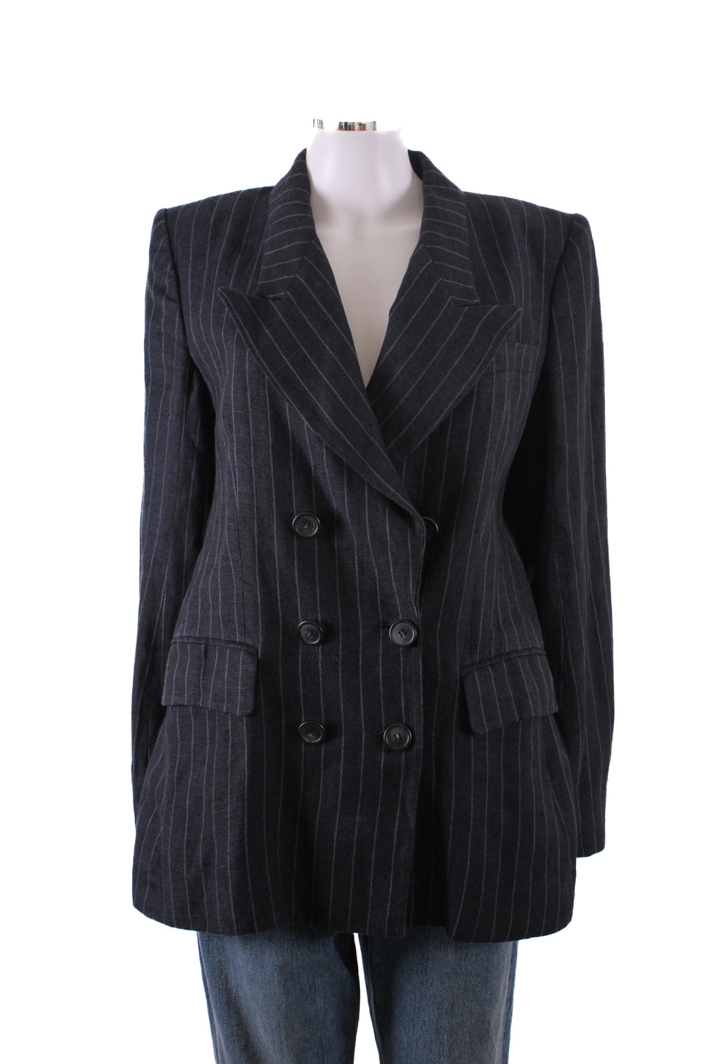 Isabel Marant Etoile Linen Black Pinstripe 10