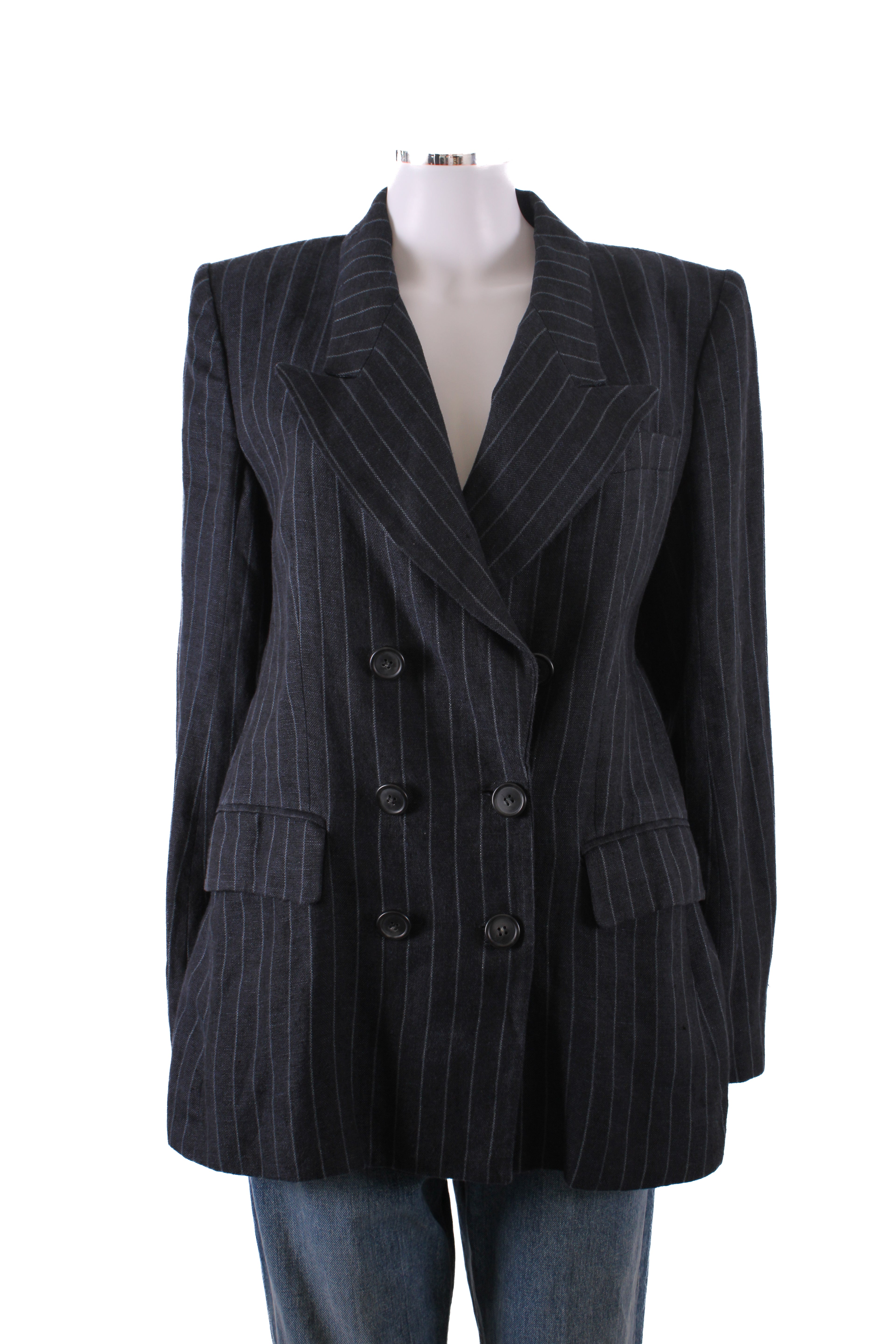 Isabel Marant Etoile Linen Black Pinstripe 10