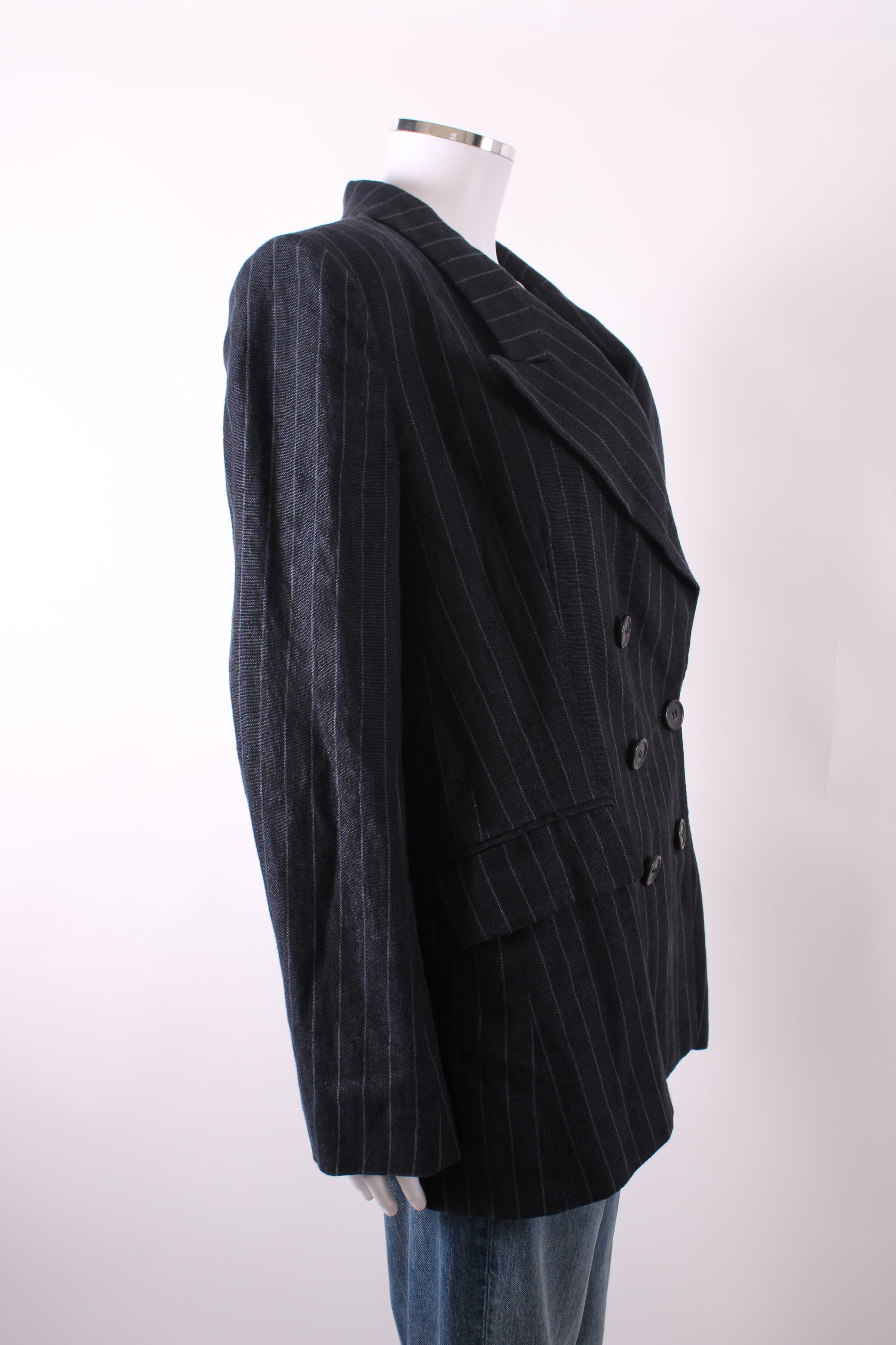 Isabel Marant Etoile Linen Black Pinstripe 10
