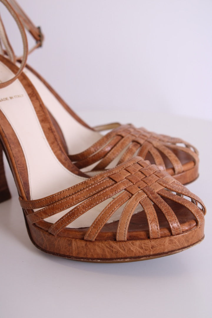 Fendi Heels Brown 38 1/2