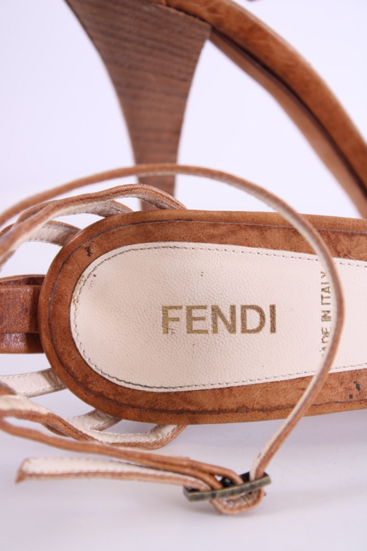 Fendi Heels Brown 38 1/2