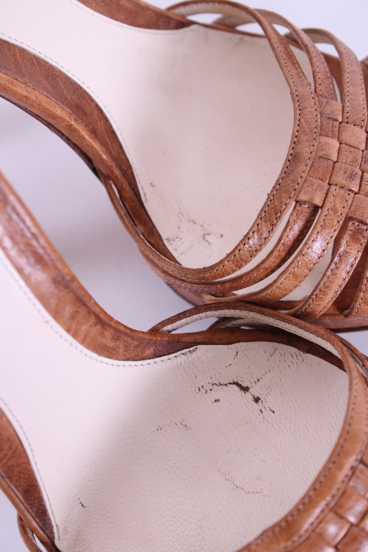 Fendi Heels Brown 38 1/2