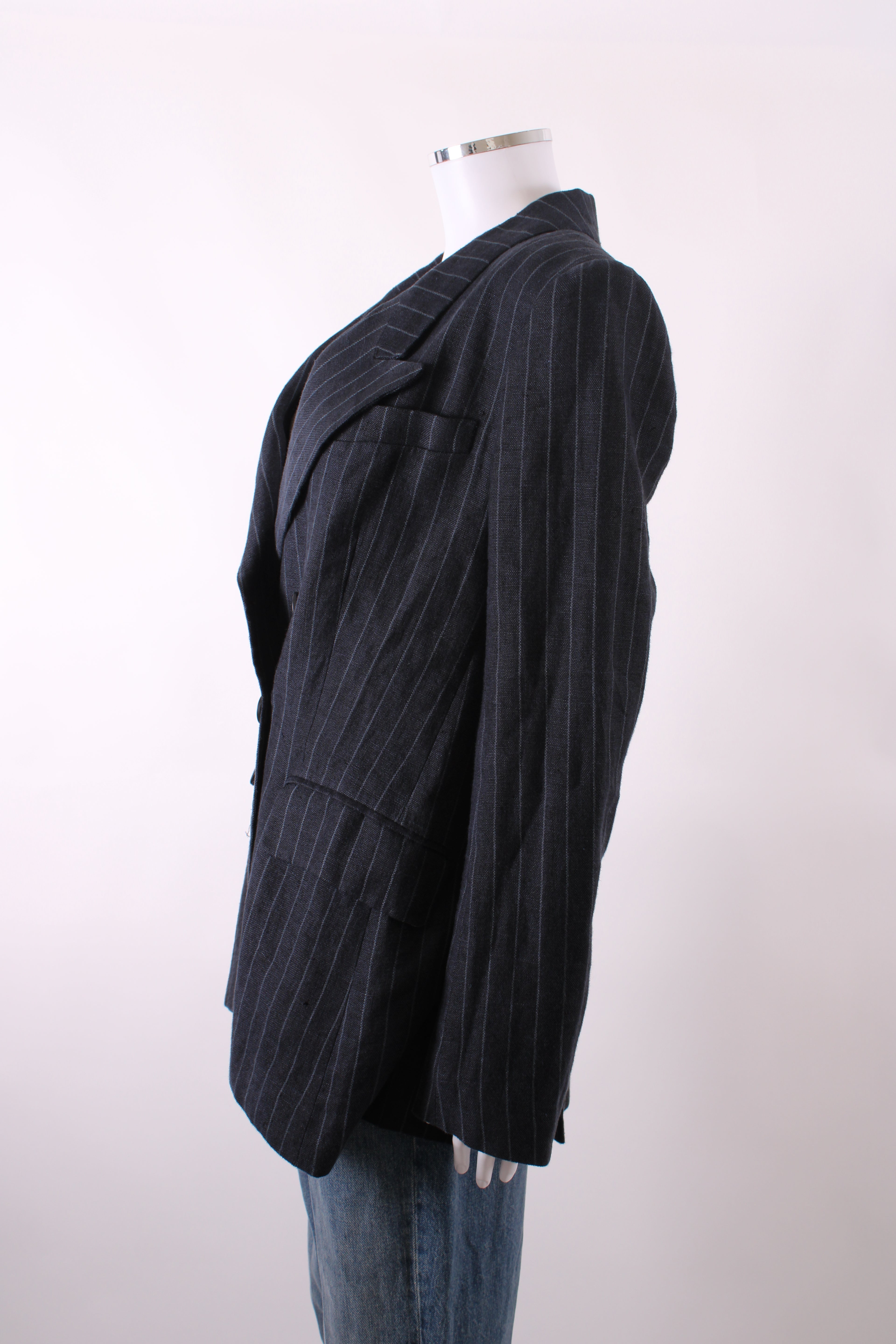 Isabel Marant Etoile Linen Black Pinstripe 10