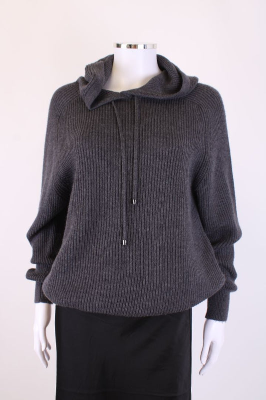 Max Mara Leisure Knitted Hoodie Grey M