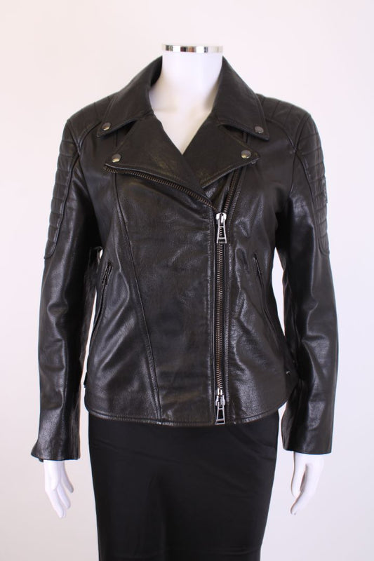 Belstaff Leather Biker Jacket Black M