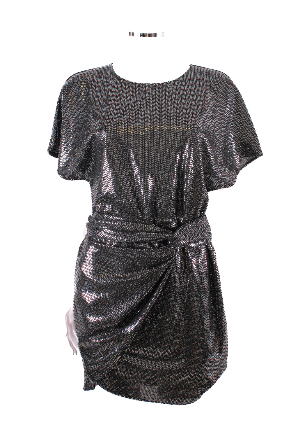 The Kooples Mini Dress Silver Sequin S