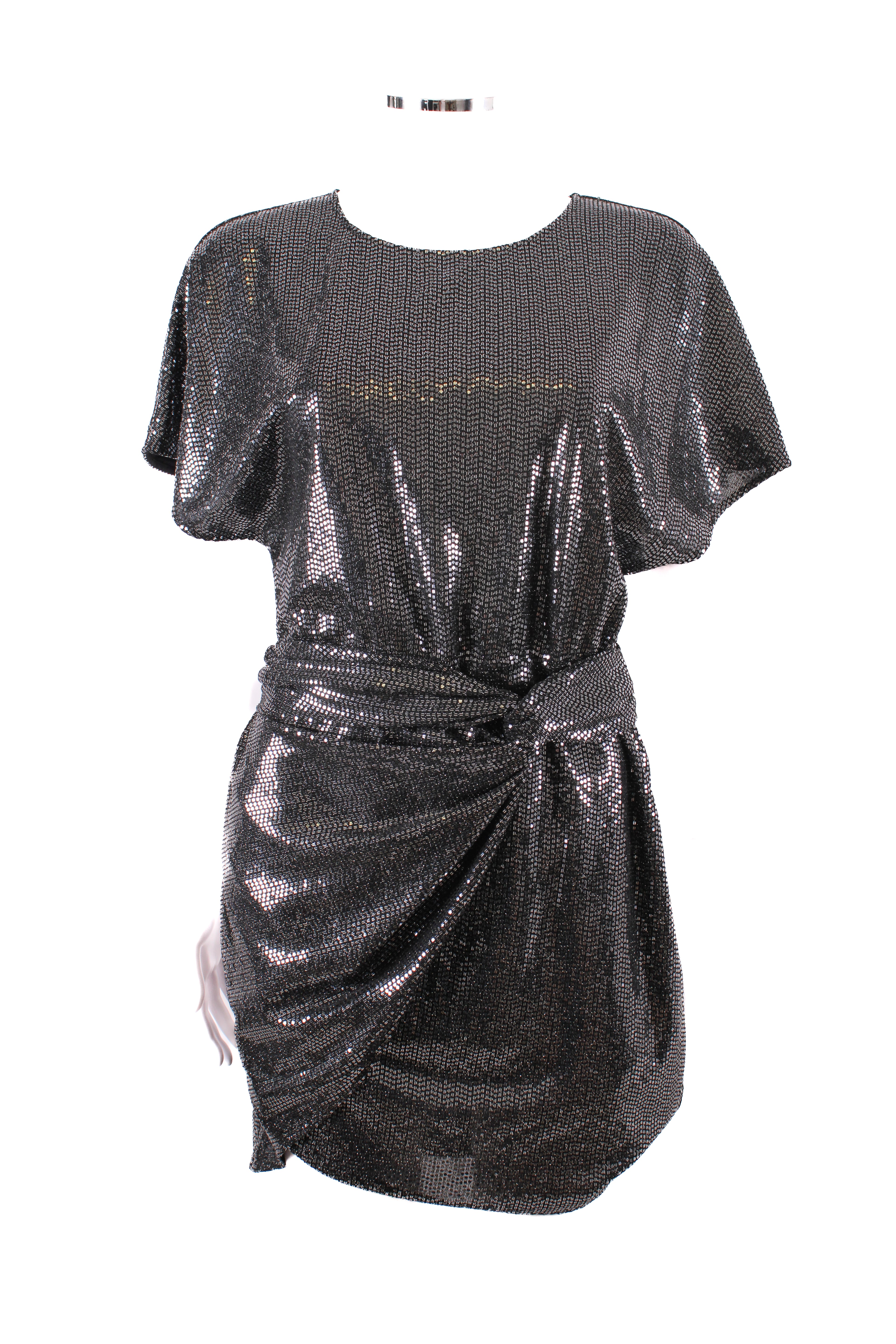 The Kooples Mini Dress Silver Sequin S